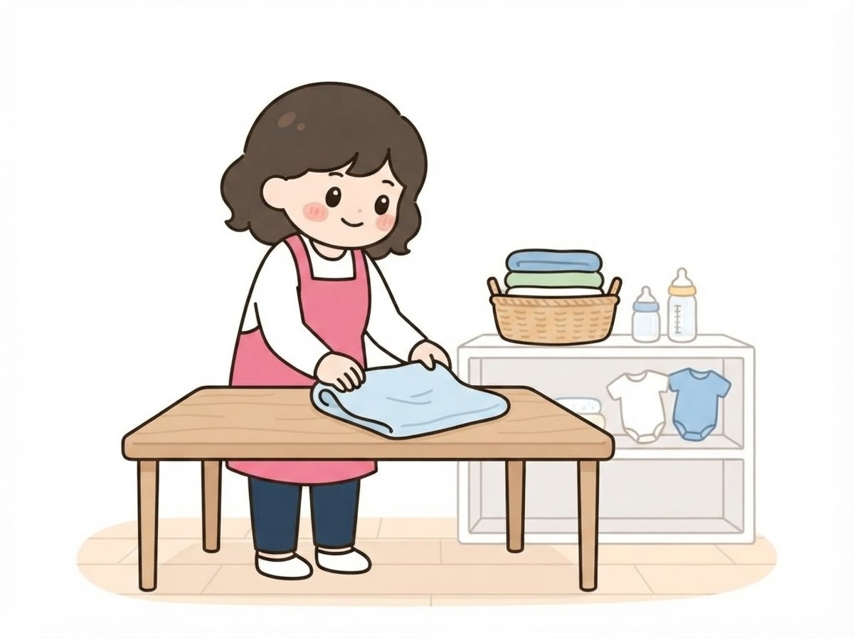 집안일을 돕는 다정씨